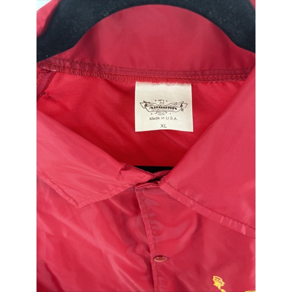 VTG Auburn Sportswear Windbreaker Nylon Snap Jacket XL Retro Redi Rentals Logo - Picture 2 of 6